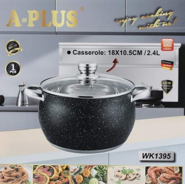 1395-WK Каструля 18 х 10,5 см / 2,4 л з кришкою (шт)