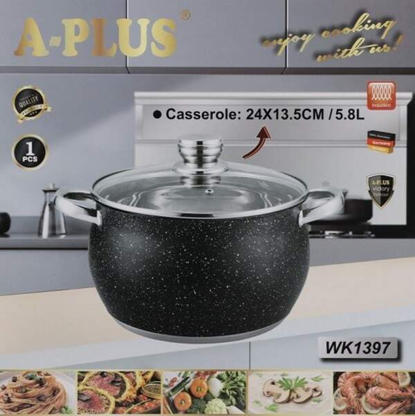 1397-WK Каструля 24 х 13,5 см / 5,8 л з кришкою (шт)