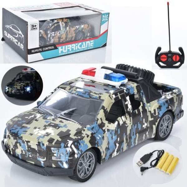 Джип XS005-3B-4B (12шт)р/к, акум, USB, 23см, світло, гум.кол, на бат-ці, 2вид (2кол) в кор-ці, 27-11 (шт)