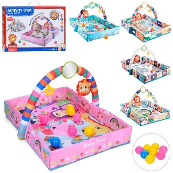 Килимок для немовляти 918-635-6-7-8-9 (10шт) 86-68см, 2в1(манеж, застібки липучки, 68-48см), дуга, п (шт)