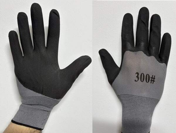 Рукавички №10 робочі, black and grey  (600/12шт) (шт)