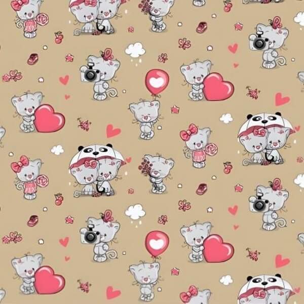 Папір пакувальний крафт "Ведмедик на бурому" 70*100см 10л/уп 1037БР (50уп) (шт)