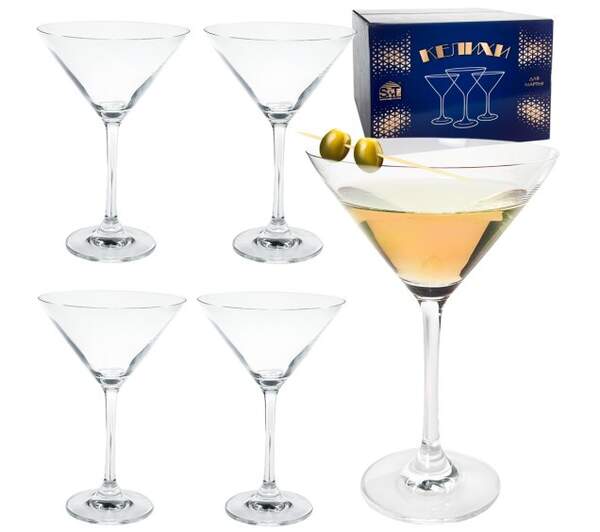 Набір келихів для мартіні 4шт, прозоре скло 260 мл 7051-24 (шт)