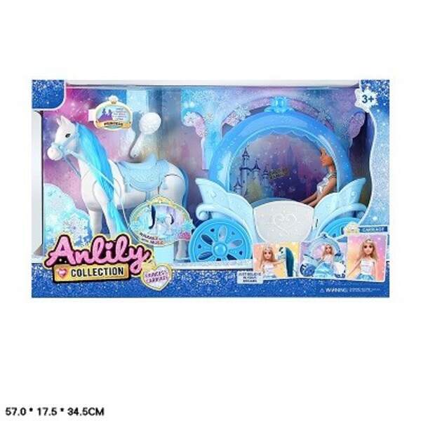 Карета Anlily 636005 з конем і лялькою 29см.батар.муз.кор.57*17,5*34,5 /6/ (шт)