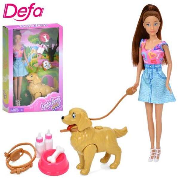 Лялька DEFA 8802 (16шт) 29см, собака 13см-рухлива, аксесуари, в кор-ці, 22-32-6см (шт)