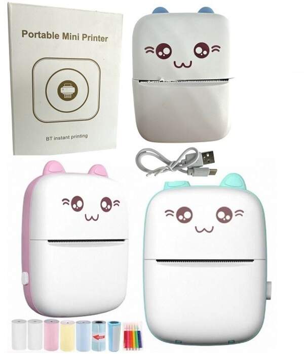 Портативний міні принтер, що заряджається (8*11)см №ВТ (100) (шт)