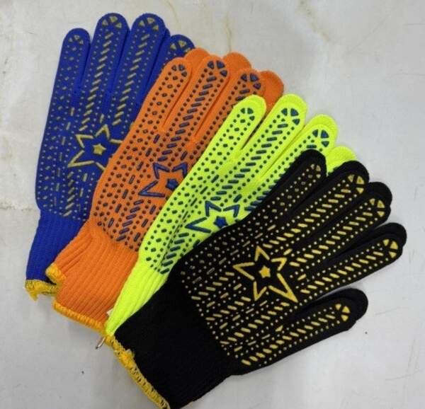 Рукавиці Зірка №Х-65 бавовна асорті кольорів 65гр (600) (шт)