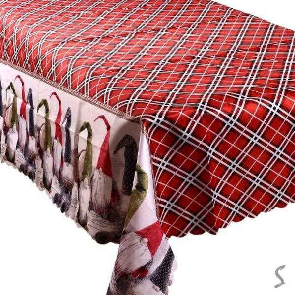 Скатертина "New Year's Gnome" 120*150см M50076-150 (160шт) (шт)