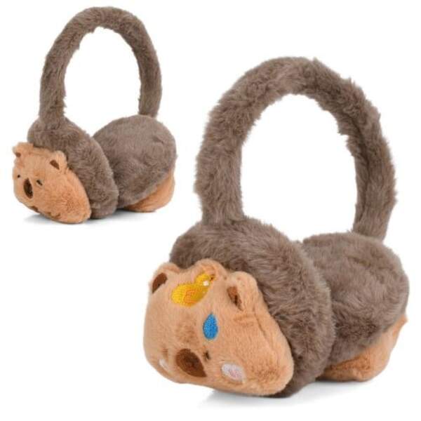 Аксесуар для волосся EN001 (100шт) навушники, 17-18-10см, капібара, плюш, мікс видів (шт)