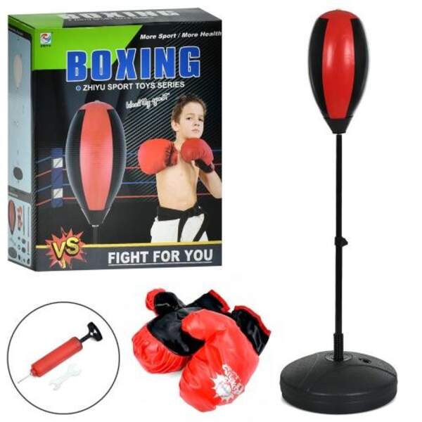 Боксерський набір MR 1511 (6шт) на стійці (93см/135см), груша 19-39см, 2 рукавички, насос, в кор-ці, (шт)