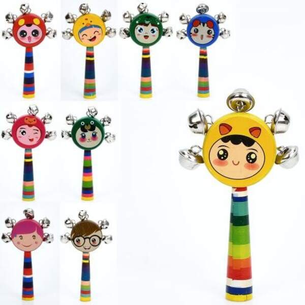 Дерев'яна іграшка Бубонець MD 1356 (50шт) 16см, мікс видів, у пакеті, 16-9-2см (шт)