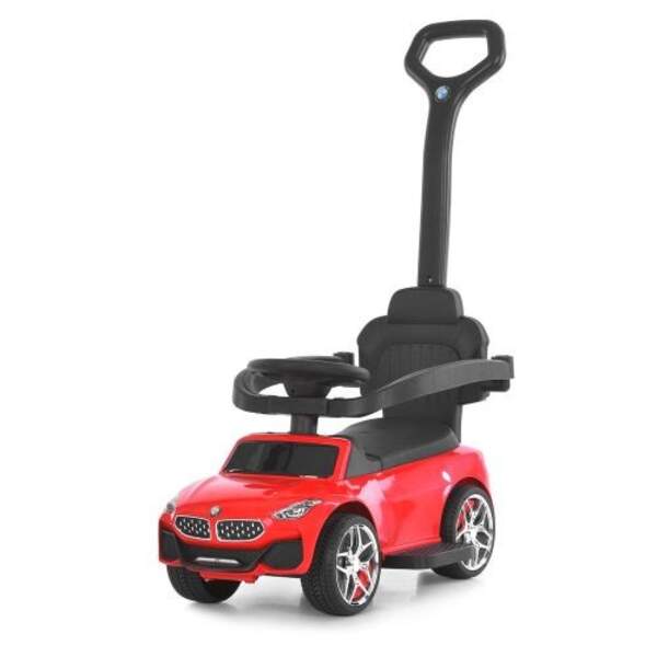 Каталка-толокар M 6253EL-3 (1шт) бат.ручка, муз, світло, шкіра, підсклянник, MP3, BLUETOOTH, червони (шт)