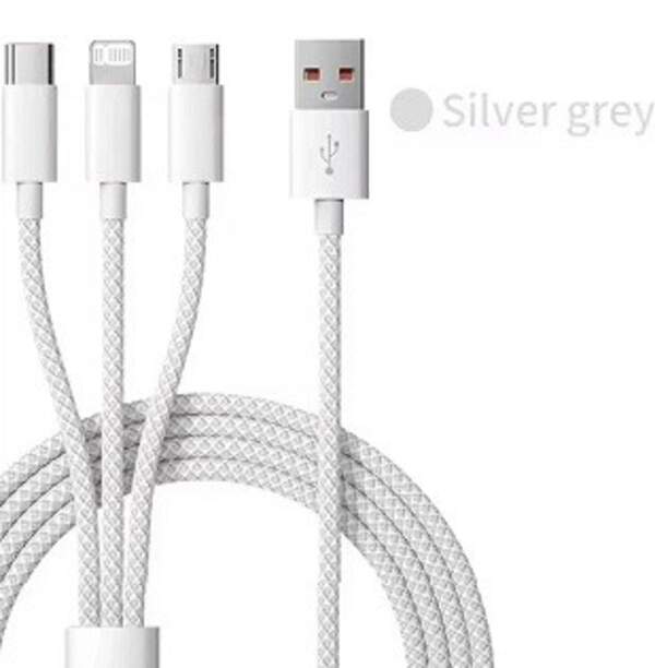 Кабель USB JOKADE 039 60W 3в1 сет з перехідниками білий (шт)