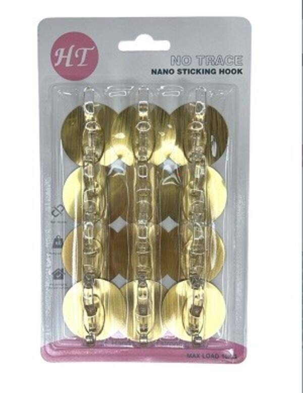 Гачки на наклейці набір з 12шт на аркуші №720-12 (3138) (150) (шт)