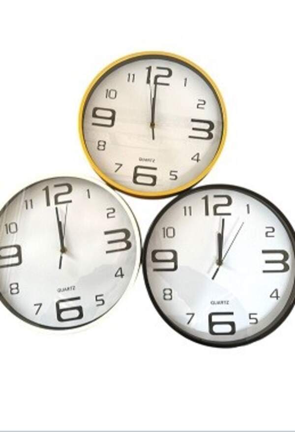 Настінний годинник пл. круглий. 29см 3кол. №730 (30) (шт)