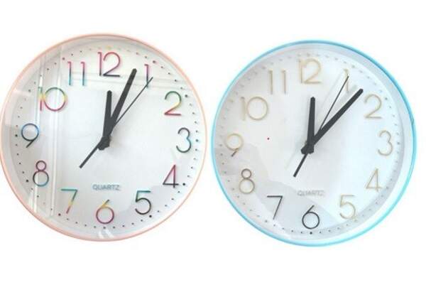 Настінний годинник пл. круглий. 30см 3кол. №001 (30) (шт)