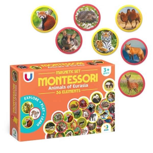 200285 Магнітний набір Монтесорі «Тварини на континентах: Євразія» (шт)