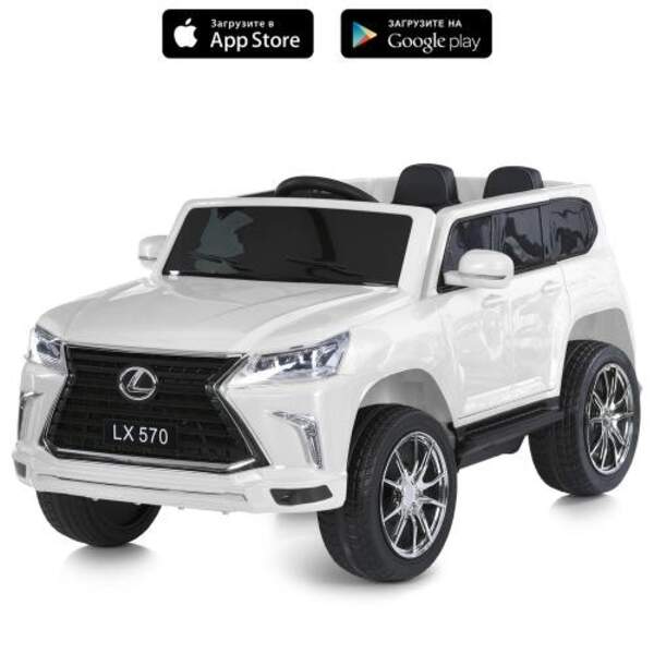 Джип M 6140EBLR-1 (1шт) р/к 2,4G, 2*35W, 1*12V7AH, MP3, USB, TF, EVA, шкіра, музика, світло, білий (шт)