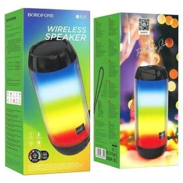 Портативна Bluetooth колонка Borofone BR25 Crazy sound colorful luminous BT speaker Black (шт)