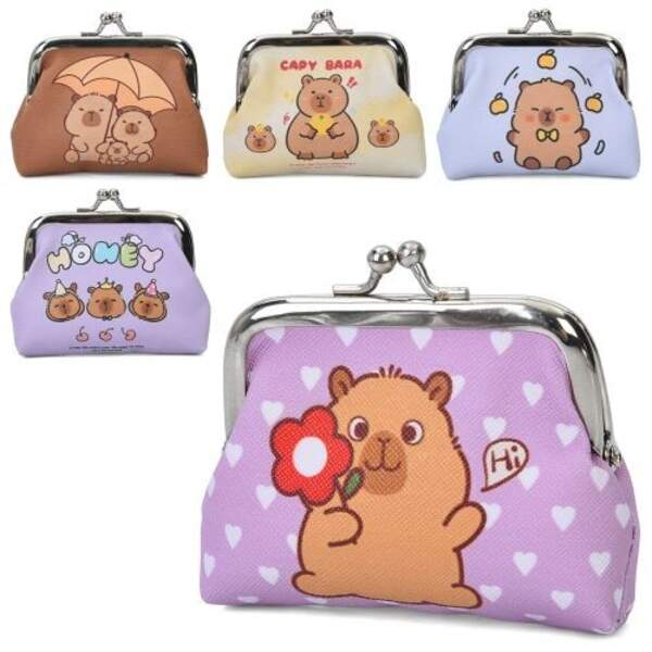 Гаманець YG0358 (450шт) 9-8,5-1,5см, капібара, 1 відділення, застібка(метал), 6 видів, у пакеті, упа (шт)