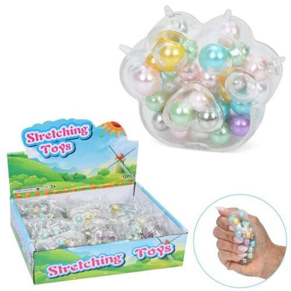 Іграшка MS 4765 (120шт) лапка, 7,5см, антистрес, кульки, TPR, у пакеті, 10шт в дисплеї, 25-7-18см (шт)