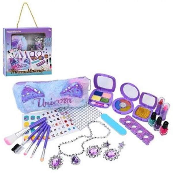 Косметика SR24108 (24шт) тіні, помада 2шт, лак 3шт, наліпки на нігті, пилка, розділювач для пальців, (шт)