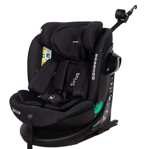 Автокрісло CARRELLO Sirius CRL-8808 Absolute Black i-Size 40-150см ISOFIX, поворот /1/ (шт)