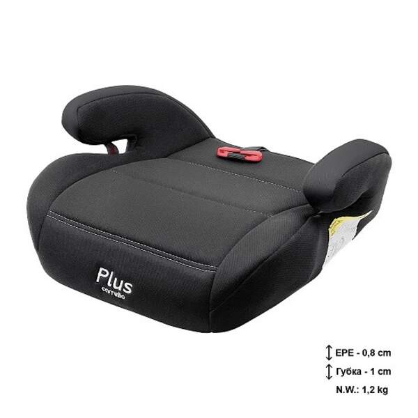 Автокрісло-бустер CARRELLO Plus CRL-16007 Jet Black+направляючий ремінь 75см /5/ (шт)