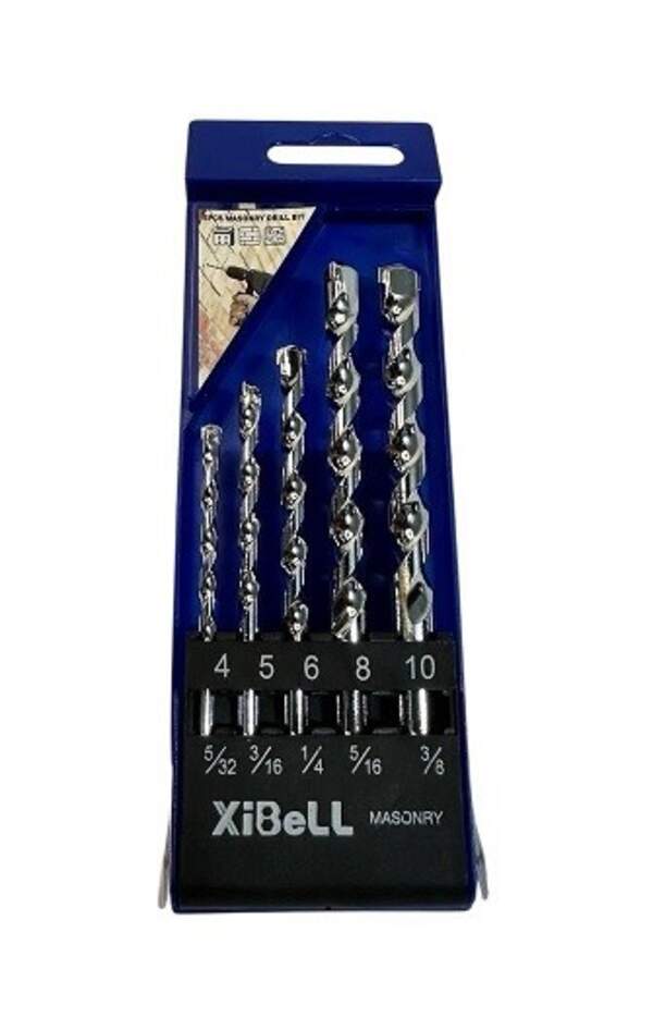 Свердло метал. для дриля. свердління по бетону цегли каменю і т.д. 5шт 5розм. у наб. №СВ-5-1 (100) (шт)