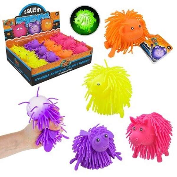 Антистрес YabbaDabba арт. YD2529 (72шт) тварини зі світлом 11см 4 види 12шт дисплей 30*23*7см (шт)