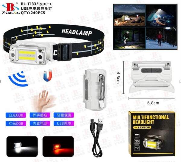 Налобний ліхтар BL T133 із сенсором (240) 120шт./уп. 9073 (шт)