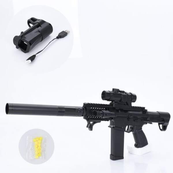 Автомат 2036-1 (12шт) 61см, акум, пластикові кулі, лазер, USBзарядне, у пакеті, 21-45-5см (шт)