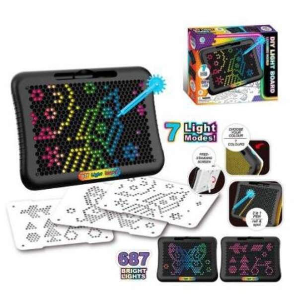 Досточка YM-117 (18шт) 23-18-4.5см, картки 3шт, ручка 2в1,світло 12 режимів, на бат-ці, у кор-ці, 25 (шт)