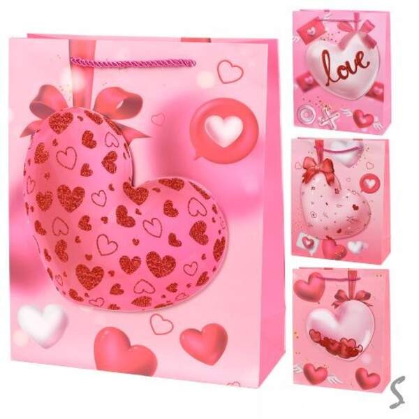 Пакет подарунковий паперовий L "Love You 3D" 30*41.5*12см R99697-L (360шт) (шт)