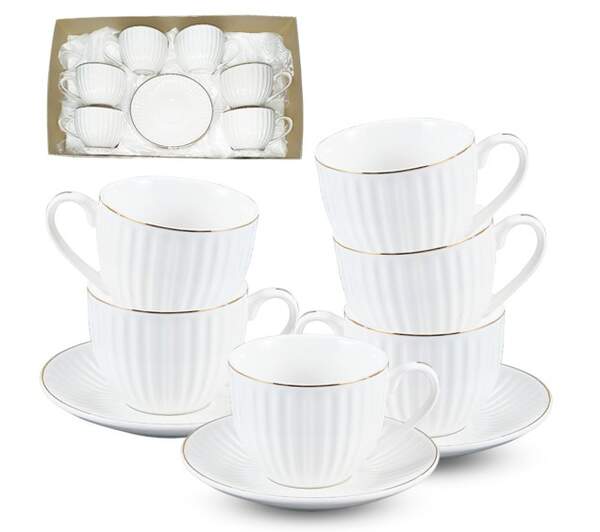 Сервіз чайний 12пр (6 чашок 250 мл, 6 блюдець14 см)  Франческа 17164-00 (шт)