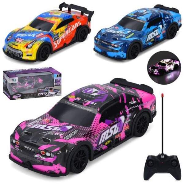 Машина 666-138-139P (18шт) р/к, 19см, 1:22, світло, корпус не б'ється, гумові колеса, 2 види/мікс ко (шт)