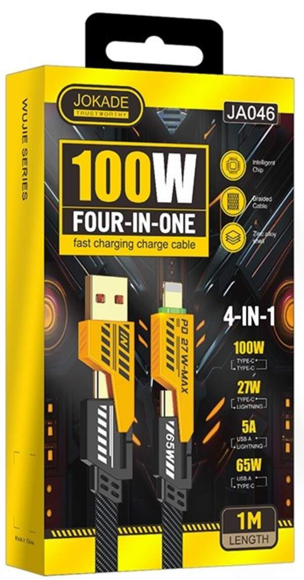Кабель JOKADE JA046 4-in-1 PD100W (1 meters) black (шт)
