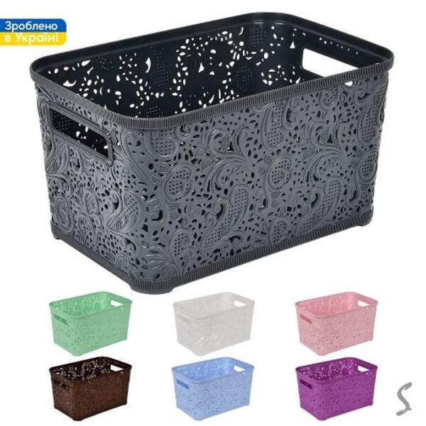 Кошик-плетінка "Ажур" 7.5л 19.5*30*16см PB-423 (10шт) (шт)