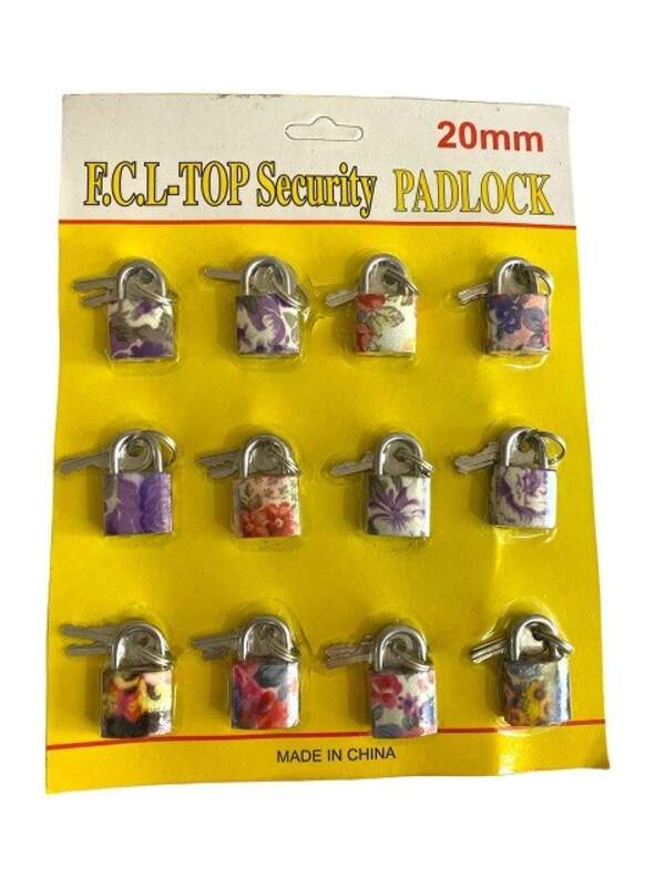 Замки навісні. малюнок квіти. Aarp малий. 12шт на наб. на аркуші 20мм. №AP12-20 (50) (шт)