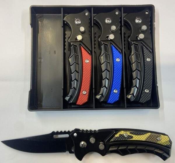 Туристичний ніж з кнопкою 16 CM folding knife KA914.ЦІНА за 1шт./в упаковці 4шт. (шт)