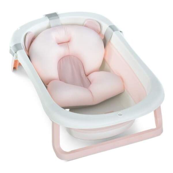 Ванночка ME 1151 PLUS Peony Pink (1шт) дитяча, з термометром, вкладиш, силікон, складана 78,3*49,3*2 (шт)