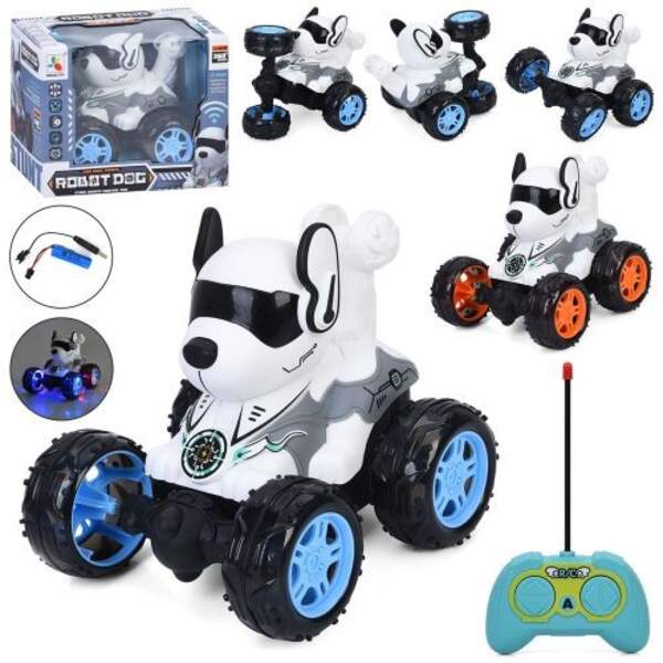 Тварина 200-26A (24шт) р/к, акум, собака на колесах, 19см, музика, світло, трюкова, оберт 360, USBза (шт)