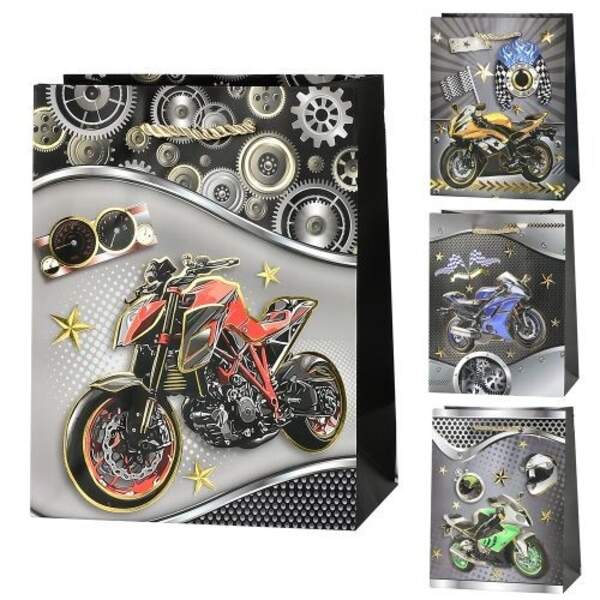Пакет подарунковий паперовий L "Motorbike" 31*41.5*12см R33204-L (360шт) (шт)