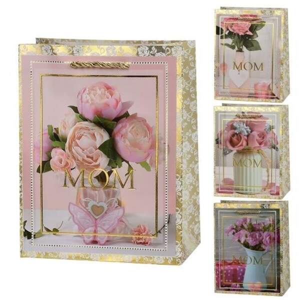 Пакет подарунковий паперовий S "Mom" 18*23*10см R33180-S (720шт) (шт)