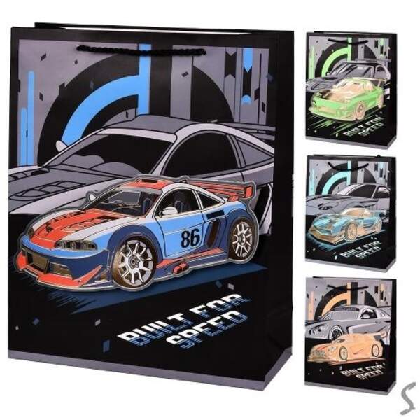 Пакет подарунковий паперовий L "Speed 3D" 30*41.5*12см R98496-L (360шт) (шт)