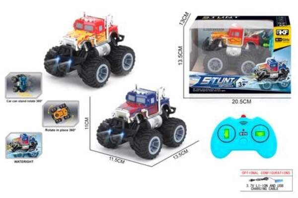 Р.К.Всюдихід-трюкач-амфібія 6127-35 на великих колесах акум.USB.світ.кор.2кол.21*13*14 /48/ (шт)