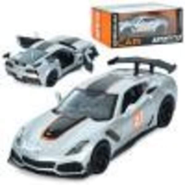 Машина AP-1924 (8шт) АвтоСвіт, 1:24 2019 Corvette ZR1,метал, 19см, відкриваються двері, гумові колес (шт)