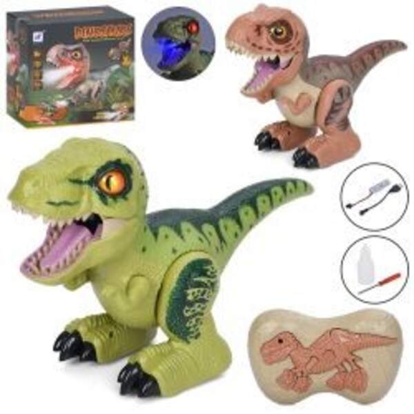 Динозавр 799-998B-999B (10шт) р/к2,4G, акум, 29см, звук, світло, їздить, пара/дим, USBзарядне, 2 кол (шт)