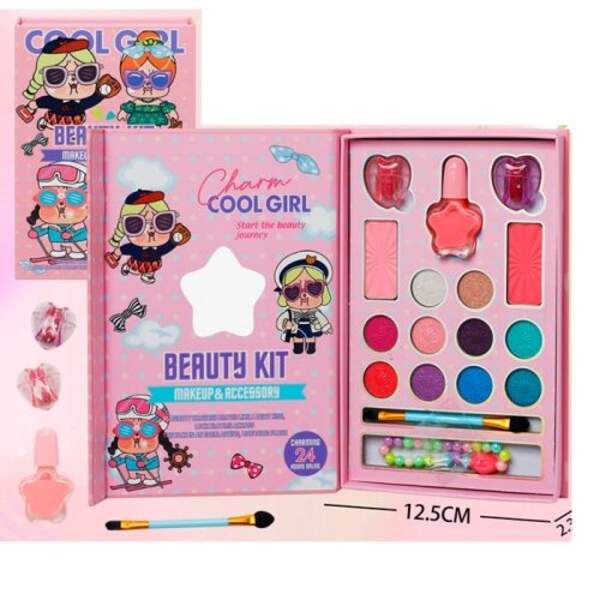 Косметика IG3247 (36шт) тіні, рум'яна, помада 2шт, пензлик, лак, браслет, дзеркало, в кор-ці, 12,5-1 (шт)