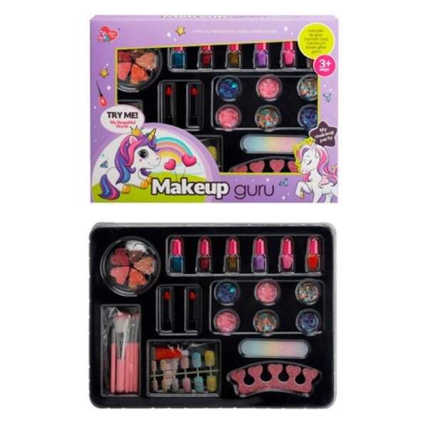 Косметика LD6064 (20шт) тіні, помада 2шт, набір для манікюру, лак 6шт, глітер, накладні нігті, розді (шт)